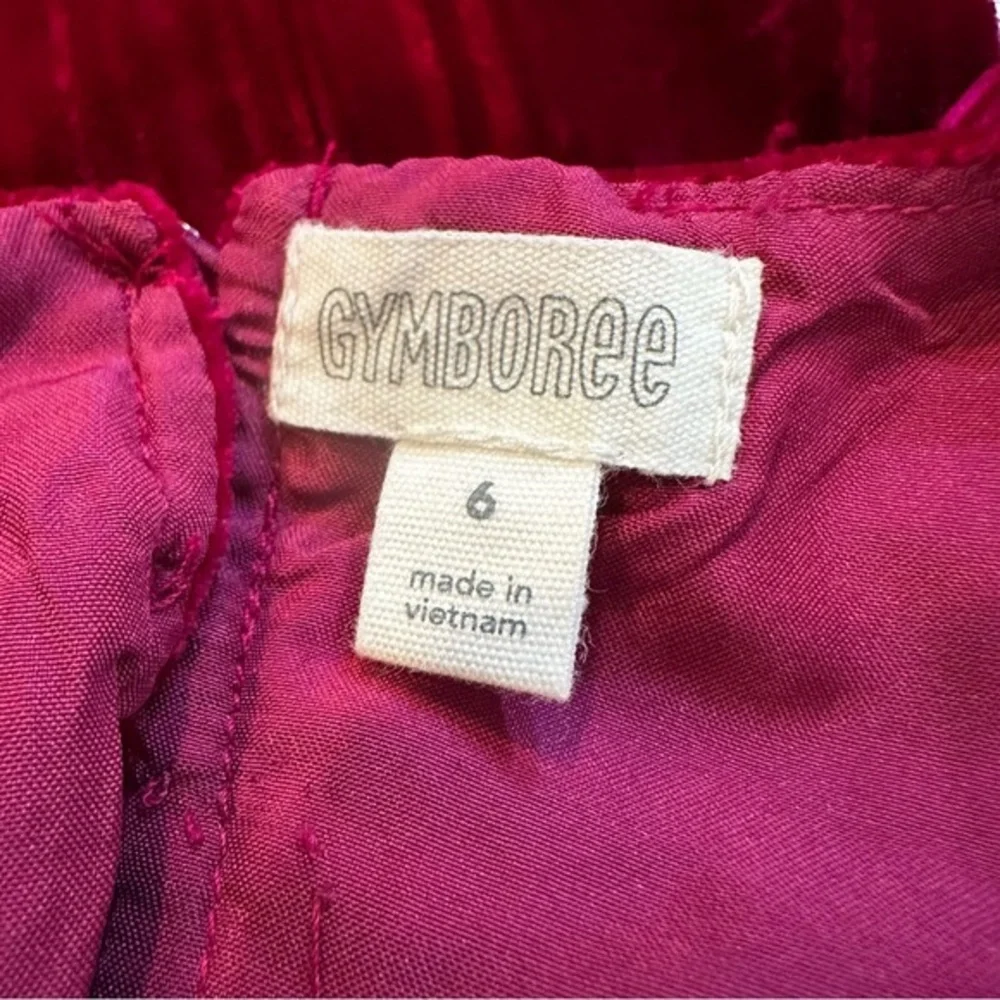 Gymboree Girls Velvet Magenta Flutter Sleeve Holiday Dress Size‎ 6Y